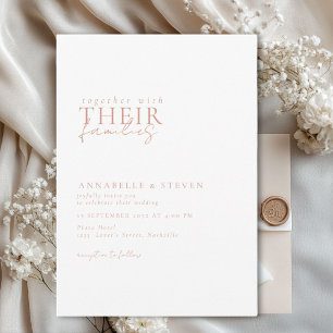 Modern, Minimal, White, Wedding Invitation
