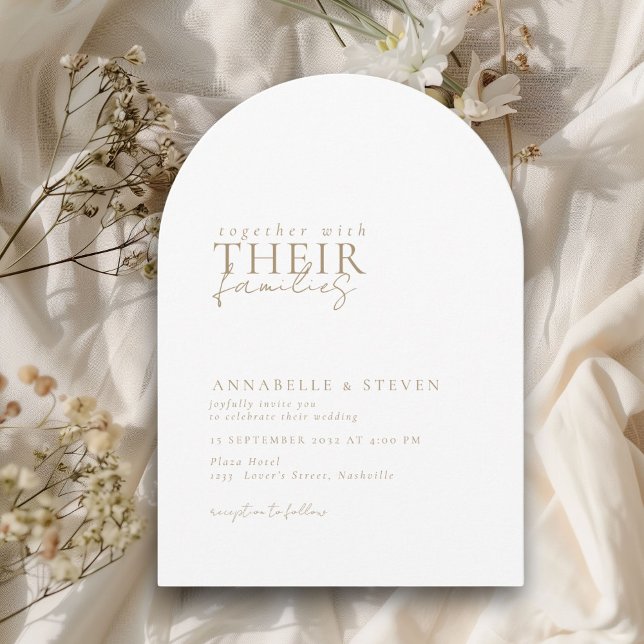 Modern, Minimal, White, Wedding Invitation (Modern, Minimal, White, Wedding Invitation)