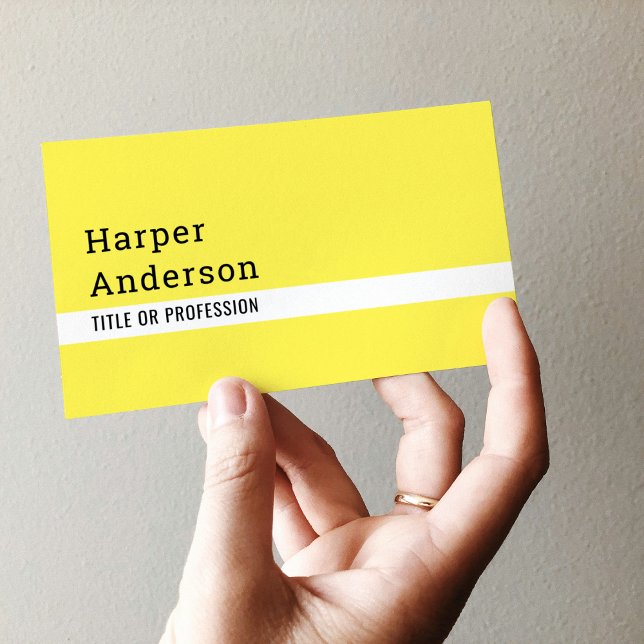 Modern Minimal Yellow Square Business Cards (Creator Uploaded)