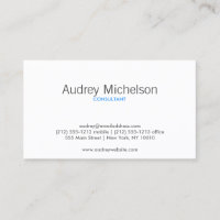 MODERN MINIMALISM GRAY/BLUE Business Card