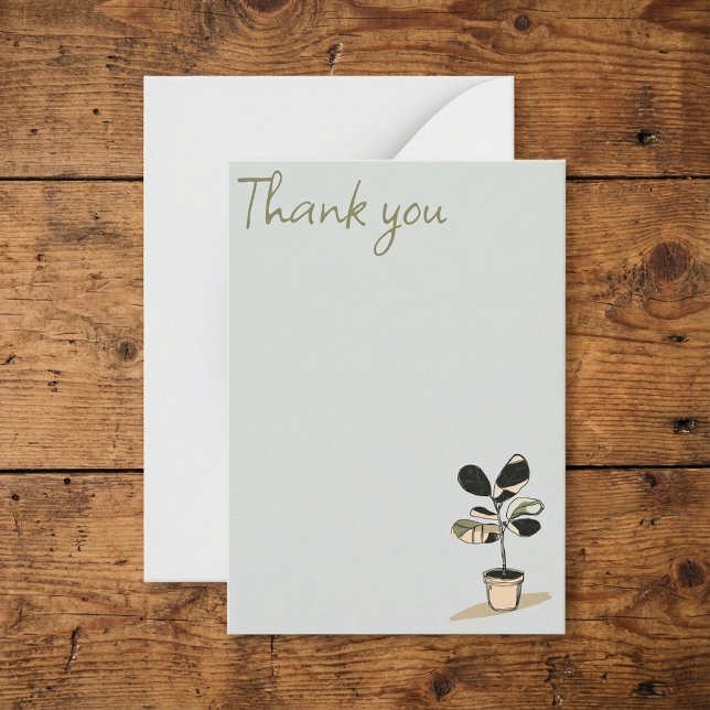 Modern minimalism hand-drawn style thank you card (Modern minimalism hand-drawn style thank you note card.)