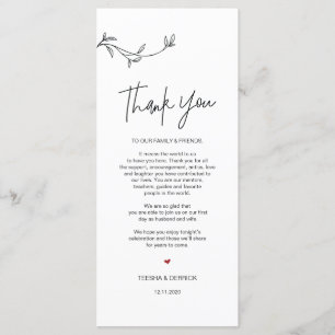 Modern Minimalism Place Setting Thank You Card