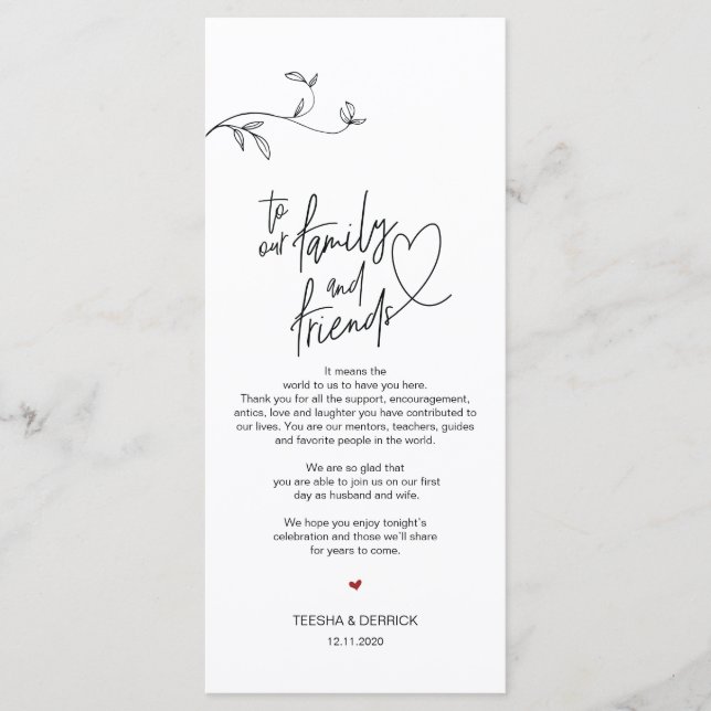 Modern minimalism Place Setting Thank You Card (Front)