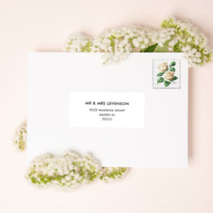 Modern minimalism wedding guest address labels