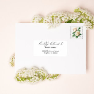Modern minimalism wedding guest address labels