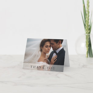 Modern Minimalist 1 Photo Thank You Card