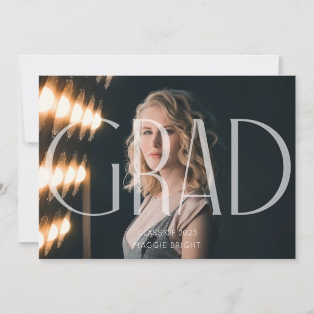 Modern minimalist 2023 graduate announcement   (Front)