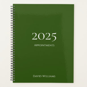 Modern Minimalist 2024 Simple Green Appointment Planner