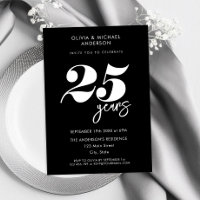 Modern Minimalist 25th Wedding Anniversary