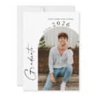 Modern Minimalist 2 Photo Graduation Party