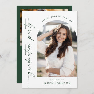Modern Minimalist 2 PHOTO Graduation Party Invitation