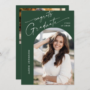 Modern Minimalist 2 PHOTO Graduation Party Invitation