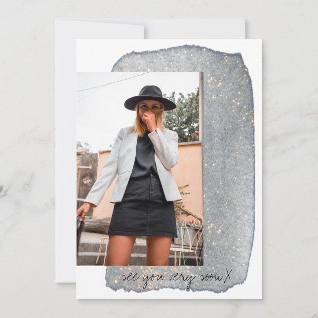 Modern Minimalist 30th Birthday Invitation (Back)