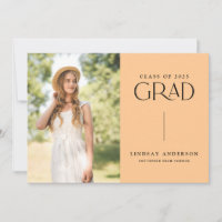 Modern Minimalist 3 Photo Graduation Party