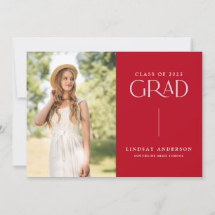 Modern Minimalist 3 Photo Graduation Party Invitation