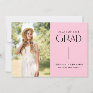 Modern Minimalist 3 Photo Graduation Party Invitation