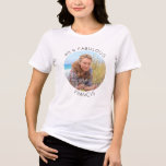 Modern Minimalist 40 & Fabulous Photo Tri-Blend Shirt<br><div class="desc">Create your own personalised circle photo tee her 40th birthday party.
Customise the black thin line text colour to match your photo.
If you change the font type or size,  you can fine tune the curvature of the text in small increments. 
Have fun creating your own custom design.</div>