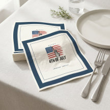 Modern Minimalist 4th of July Patriotic BBQ Party