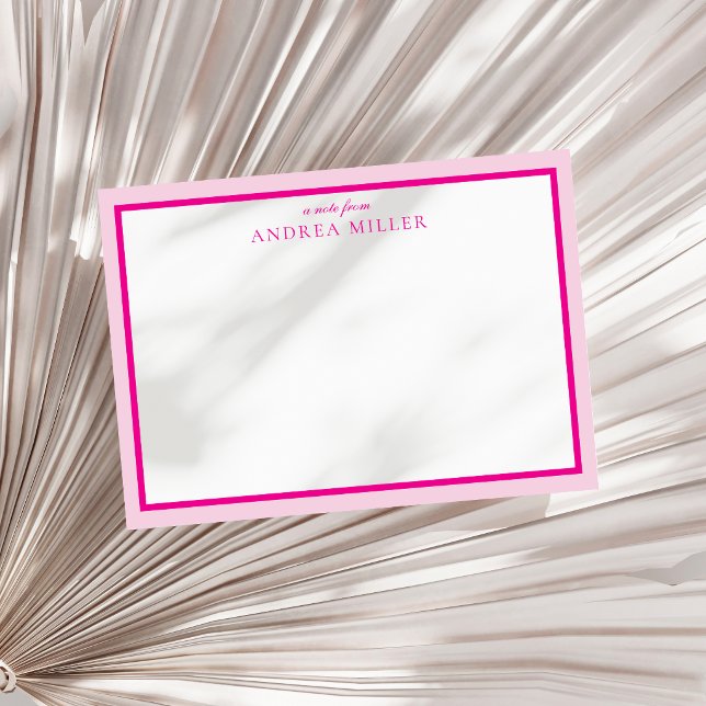 Modern Minimalist A Note From Pink Two Border Card (Creator Uploaded)
