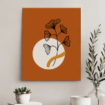 Modern Minimalist Abstract Shapes And Plant Faux Canvas Print<br><div class="desc">Modern Minimalist Abstract Shapes And Plant Faux Canvas Print</div>