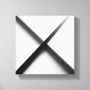 Modern Minimalist Abstract - Sleek 3D Geomet Canvas Print