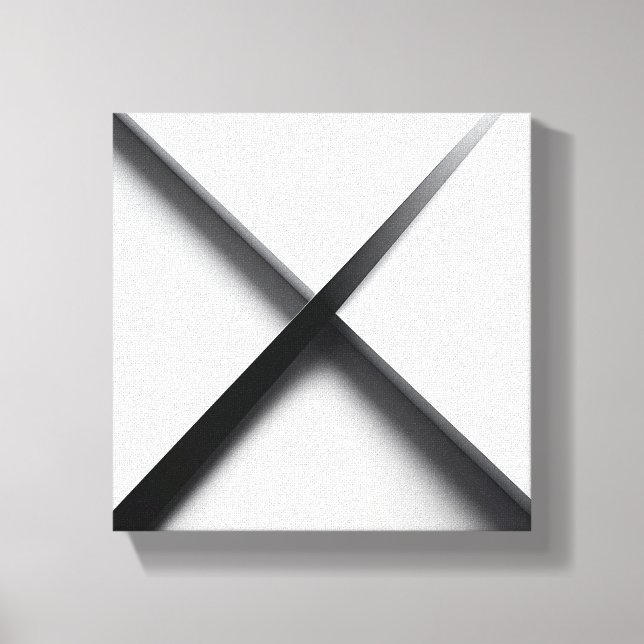 Modern Minimalist Abstract - Sleek 3D Geomet Canvas Print (Front)
