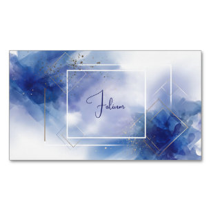 Modern Minimalist Abstract Watercolor Magnetic Business Card