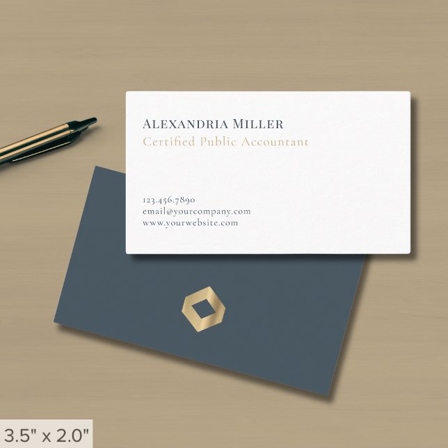Modern Minimalist Accounting Professional Business Card (Creator Uploaded)