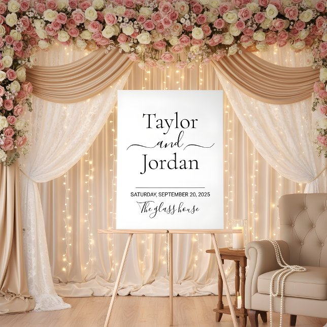 Modern Minimalist Acrylic Wedding Welcome  Sign (Creator Uploaded)