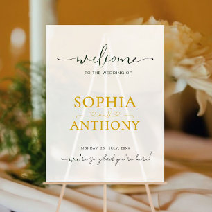 Modern Minimalist Acrylic Wedding Welcome Sign