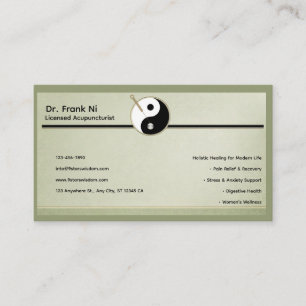 Modern Minimalist Acupuncture Business Card