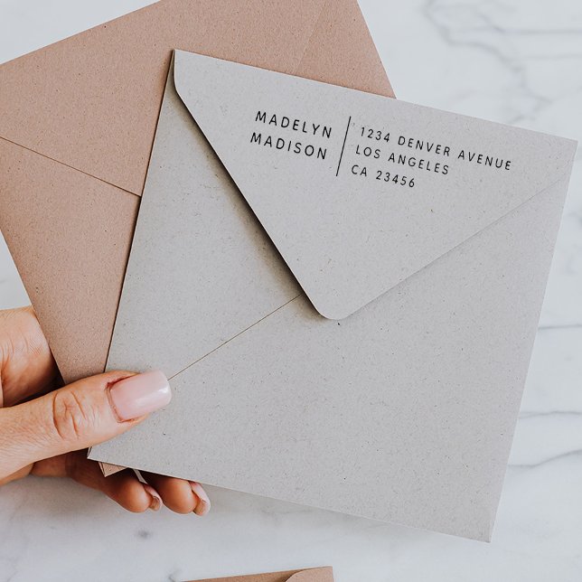 Modern Minimalist Address And Name Self-inking Stamp (Creator Uploaded)
