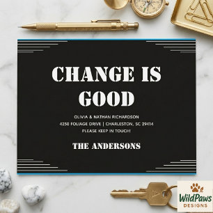 Modern Minimalist Address Change Moving  Postcard