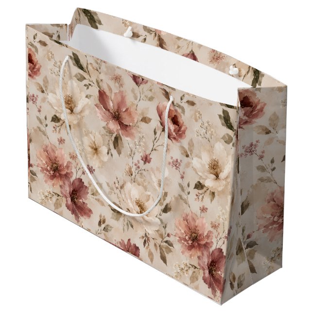 Modern Minimalist Aesthetic Nature Artwork Large Gift Bag (Back Angled)