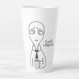 Modern Minimalist Alien Latte Mug - Artistic Hand