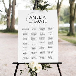 Modern Minimalist Alphabetical Seating Chart