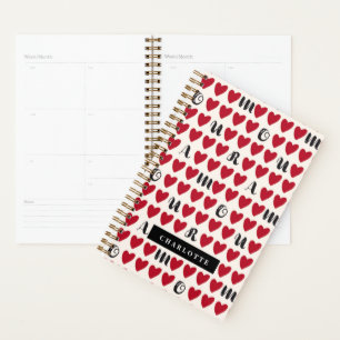 Modern Minimalist Amour Heart Pattern Book Planner