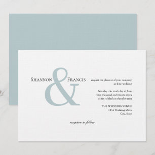 Modern Minimalist Ampersand Wedding Invitation