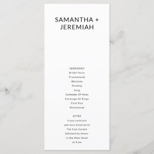 Modern Minimalist and Simple Flat Card Wedding