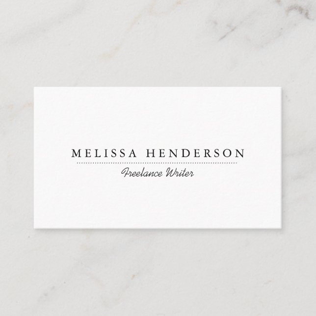 Modern Minimalist and Stylish Business Card (Front)