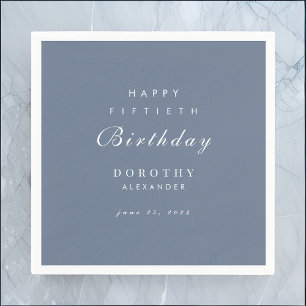Modern Minimalist ANY Milestone Adult Birthday Napkin