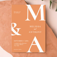 Modern Minimalist Apricot Wedding