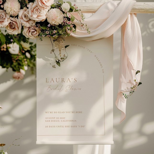 Modern Minimalist Arch Bridal Shower Poster (Modern Minimalist Arch Bridal Shower Poster)