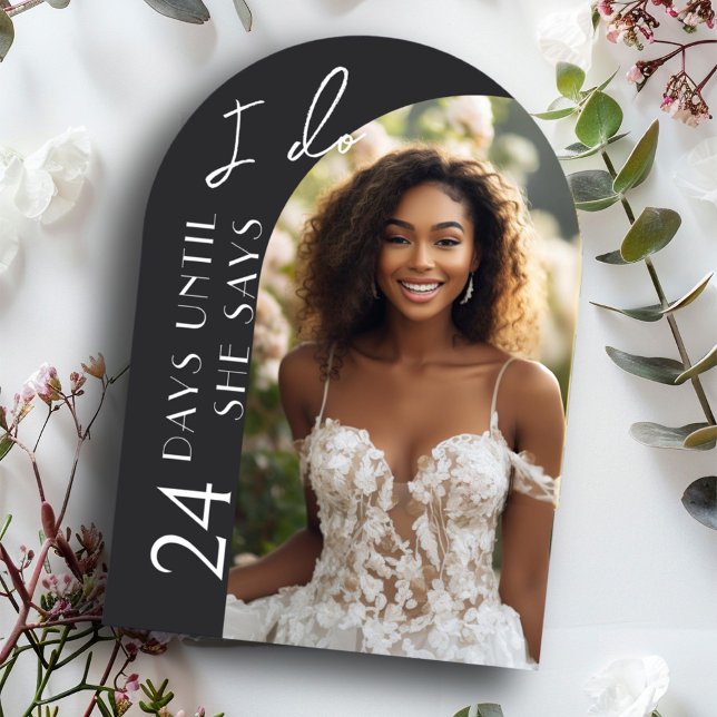 Modern Minimalist Arch Photo Bridal Shower Invitation (Creator Uploaded)