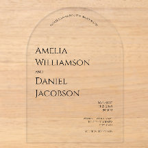 Modern Minimalist Arch Wedding Invitation