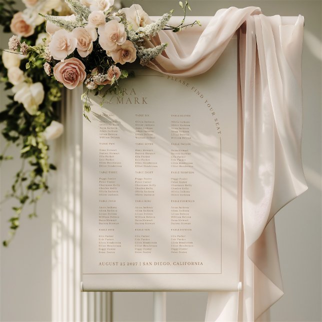 Modern Minimalist Arch Wedding Seating Charts (Modern Minimalist Arch Wedding Seating Charts)
