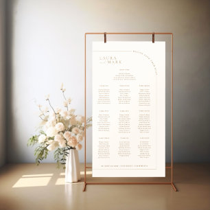 Modern Minimalist Arch Wedding Seating Charts