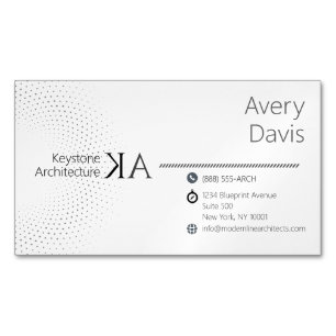 Modern Minimalist Architect Business Card Magnet