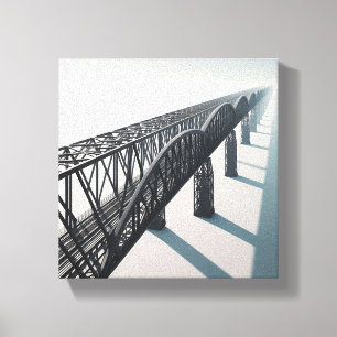 Modern Minimalist Architectural Bridge - Infinite  Canvas Print