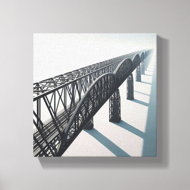 Modern Minimalist Architectural Bridge - Infinite  Canvas Print (Front)